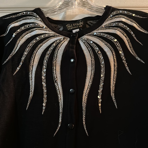Bob Mackie wearable art sweater - Picture 2 of 4